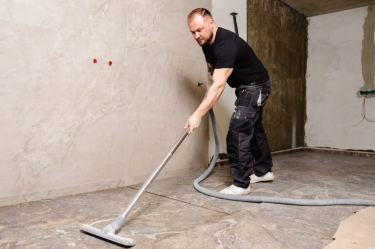 Post-construction surface cleaning